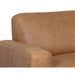 Sunpan Brandi Brown Leather Mid Century Sofa Chaise - Raf 
