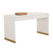 Sunpan Ilona Cream Bonded Leather Covered Wood Desk 