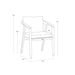 Sunpan Modern Coraline Outdoor Wood Dining Armchair