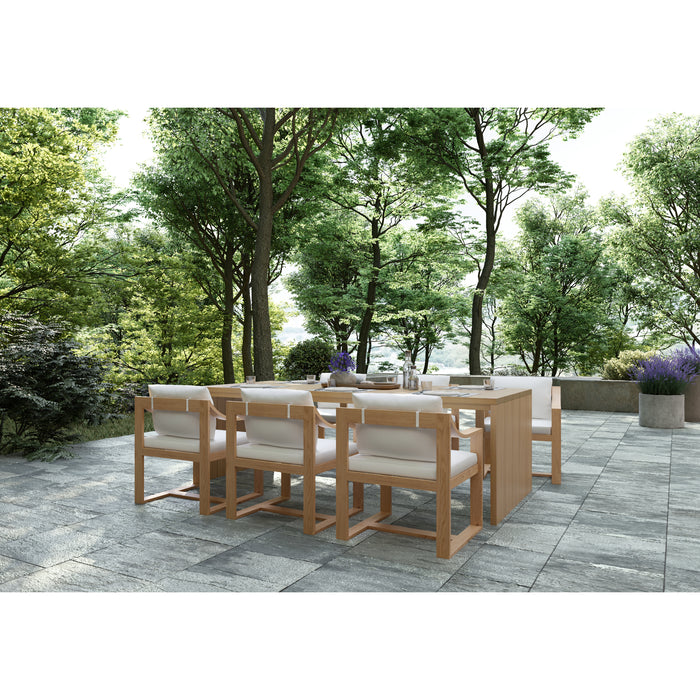 Sunpan Modern Tahiti Outdoor Wood Dining Armchair