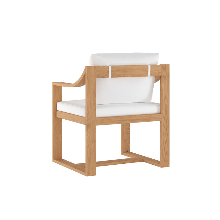 Sunpan Modern Tahiti Outdoor Wood Dining Armchair