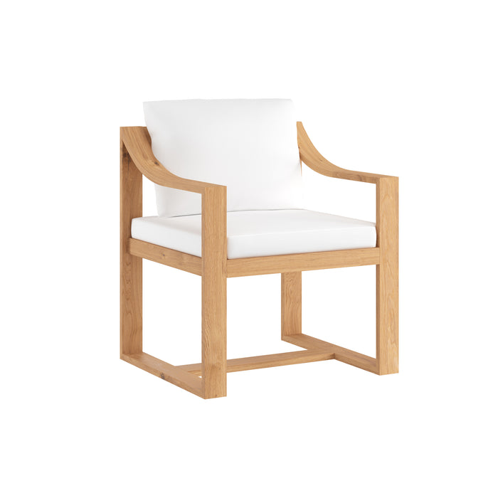 Sunpan Modern Tahiti Outdoor Wood Dining Armchair