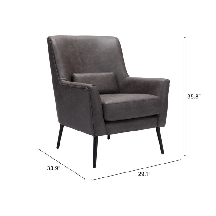 Zuo Modern Ontario Grey Accent Chair