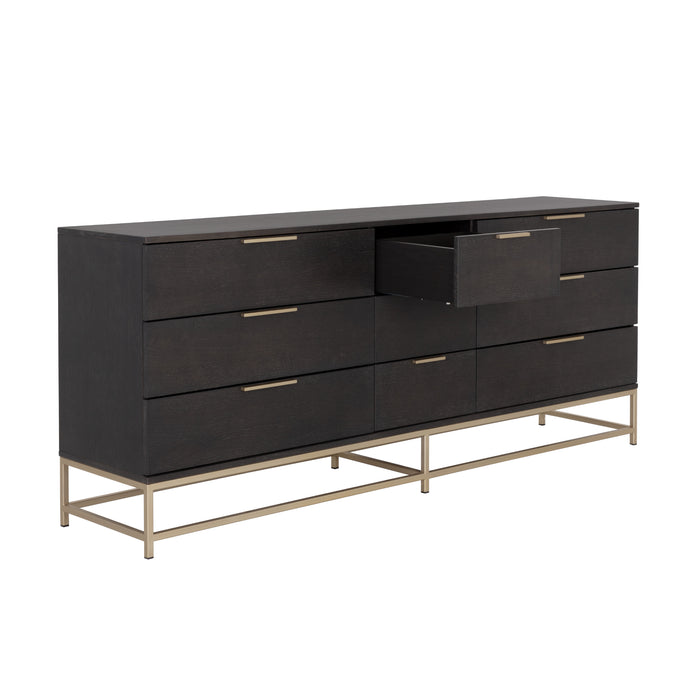 Sunpan Rebel Solid Oak Wood Wide Dresser