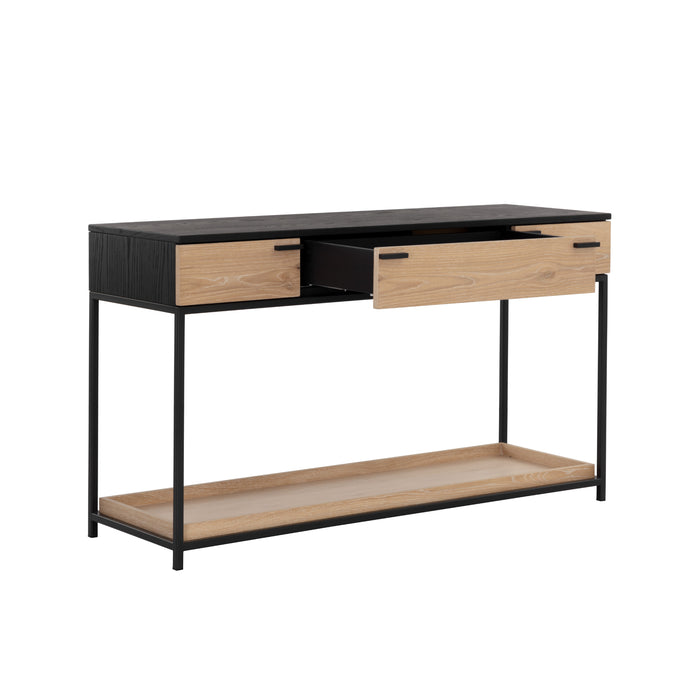 Sunpan Rosso Sustainable Solid Oak Wood Console Table 