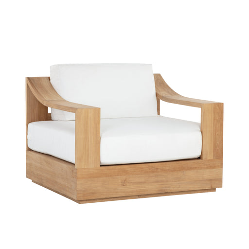 Sunpan Tahiti Stinson White Swivel Lounge Chair