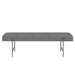 Sunpan Davian Polyester Fabric Antique Brass Base Bench