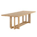 Sunpan Disera Solid Wood Rustic Trestle Rectangle Dining Table