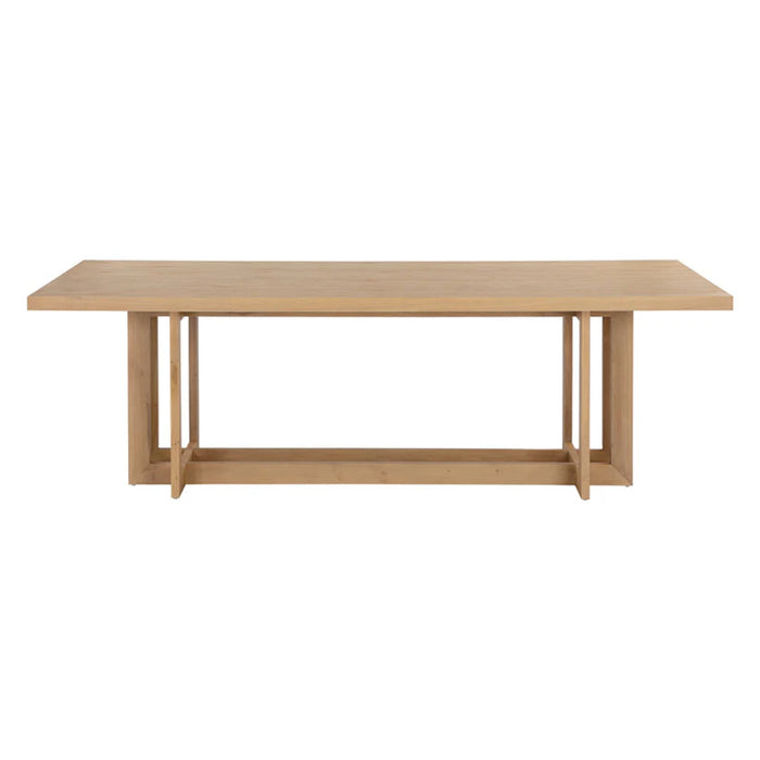 Sunpan Disera Solid Wood Rustic Trestle Rectangle Dining Table