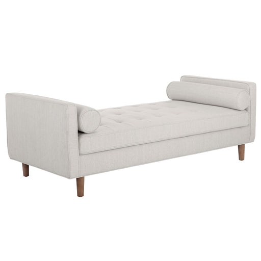 Sunpan Donnie Mina Ivory Polyester Fabric Bench 