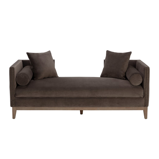 Sunpan Vittoria Brown Fabric Mid Century Modern Daybed