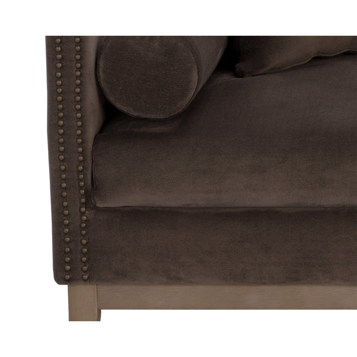 Sunpan Vittoria Brown Fabric Mid Century Modern Daybed