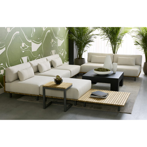 Sunpan Renley Indoor and Outdoor Black Square Concrete Coffee Table