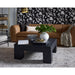 Sunpan Renley Indoor and Outdoor Black Square Concrete Coffee Table