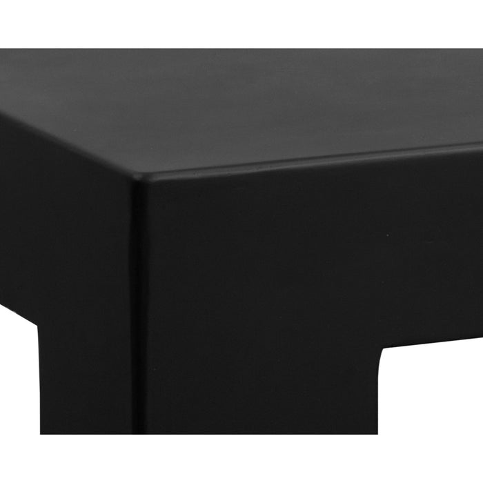 Sunpan Renley Indoor and Outdoor Black Square Concrete Coffee Table