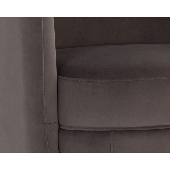 Sunpan Gilley Mid Century Modern Swivel Lounge Chair