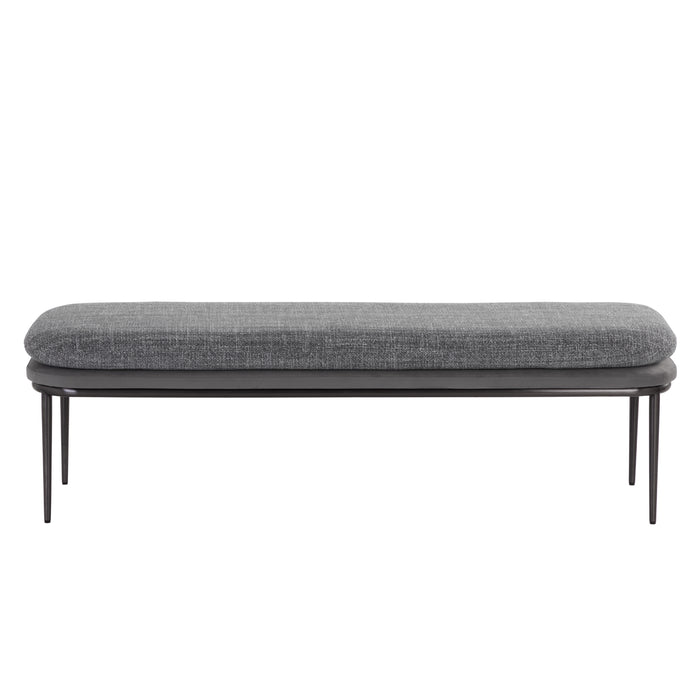 Sunpan Koffi Polyester Fabric Metal Base Bench