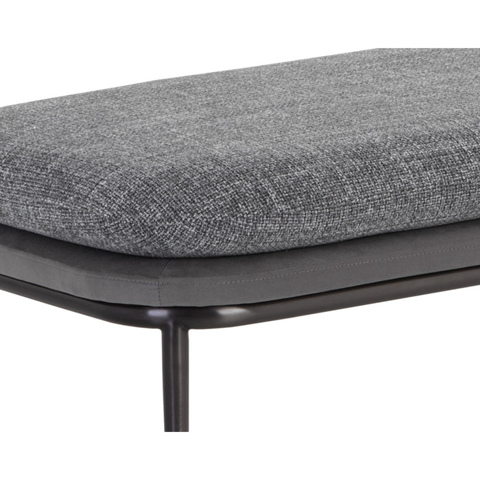 Sunpan Koffi Polyester Fabric Metal Base Bench