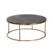 Sunpan Enya Round Aluminum Gold Coffee Table 