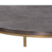 Sunpan Enya Round Aluminum Gold Coffee Table 