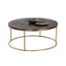 Sunpan Enya Round Aluminum Gold Coffee Table 