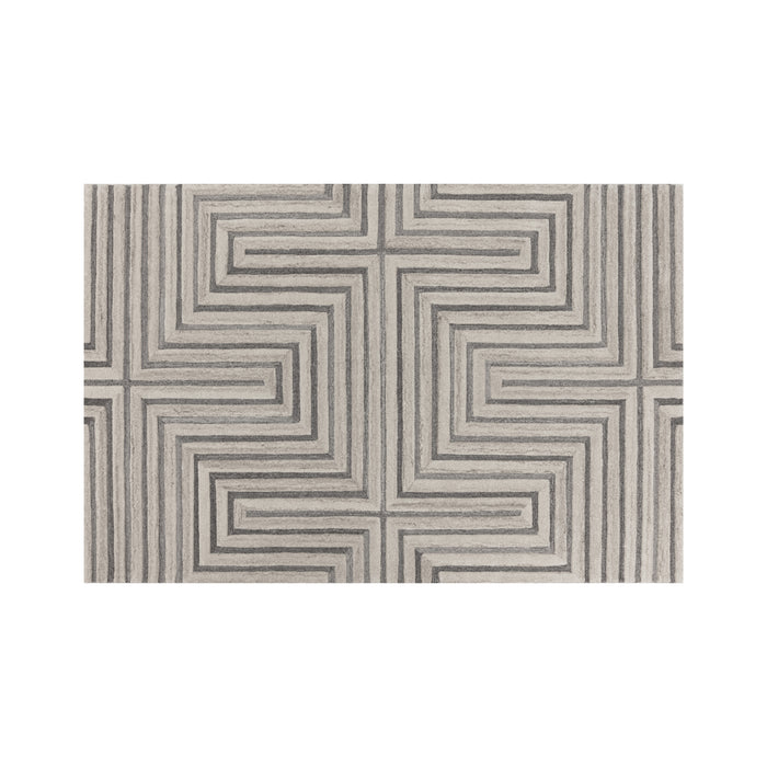 Sunpan Oslow Beige Hand-Tufted Wool Area Rug