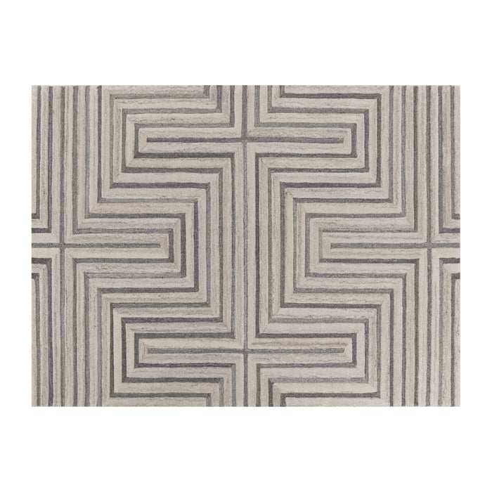 Sunpan Oslow Beige Hand-Tufted Wool Area Rug