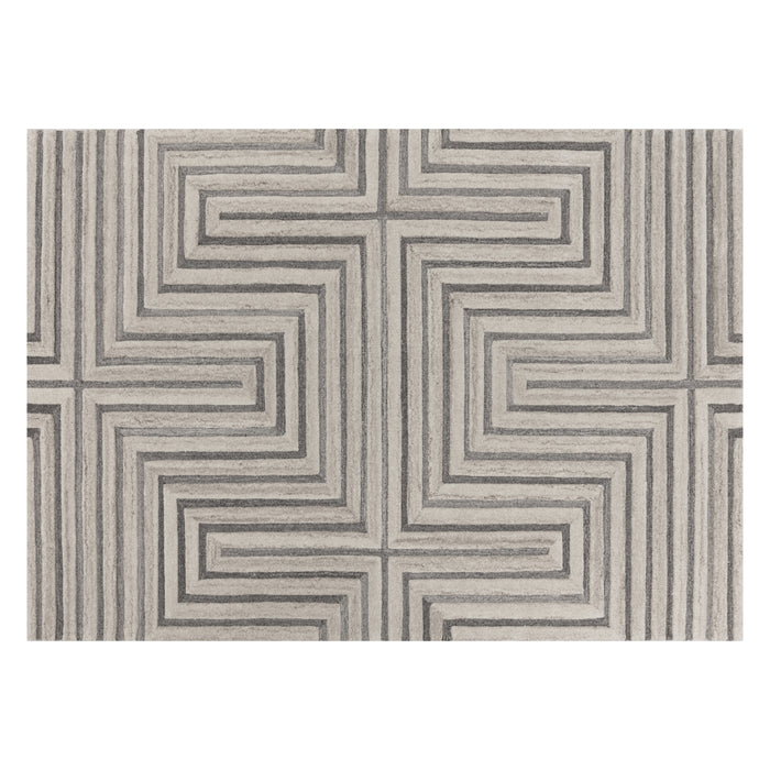 Sunpan Oslow Beige Hand-Tufted Wool Area Rug