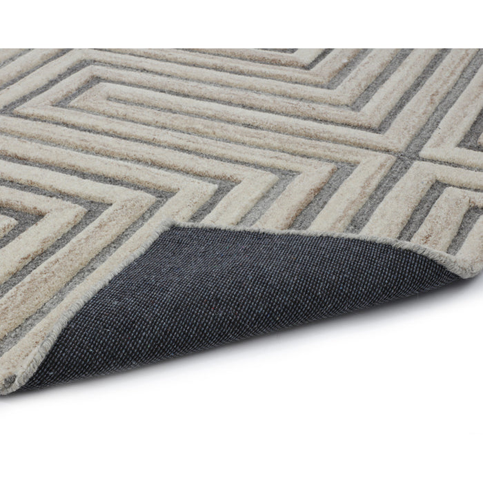 Sunpan Oslow Beige Hand-Tufted Wool Area Rug