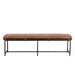 Sunpan Zancor Brown Bovine Leather Bench 