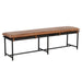 Sunpan Zancor Brown Bovine Leather Bench 