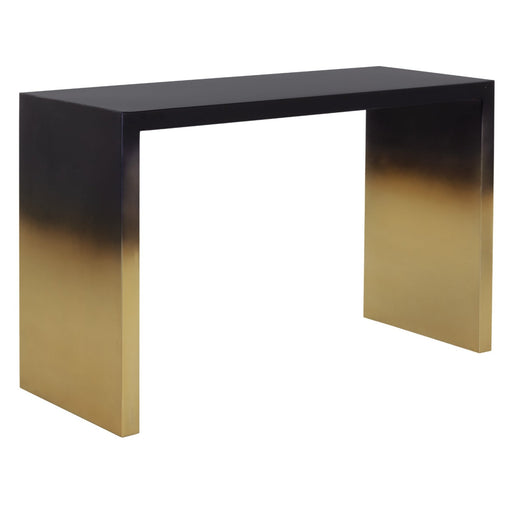 Sunpan Monaro Black Gold Ombre Stainless Steel Console Table 