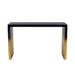 Sunpan Monaro Black Gold Ombre Stainless Steel Console Table 