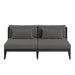 Sunpan Ibiza 2-Seater Armless Weatherproof Fabric Outdoor Sofa