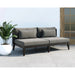 Sunpan Ibiza 2-Seater Armless Weatherproof Fabric Outdoor Sofa