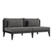 Sunpan Ibiza 2-Seater Armless Weatherproof Fabric Outdoor Sofa