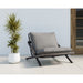 Sunpan Bari Black Fabric Mid Century Modern Lounge Chair 