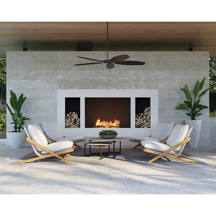 Sunpan Modern Bari Lounge Chair and Coffee Table Outdoor Patio Set