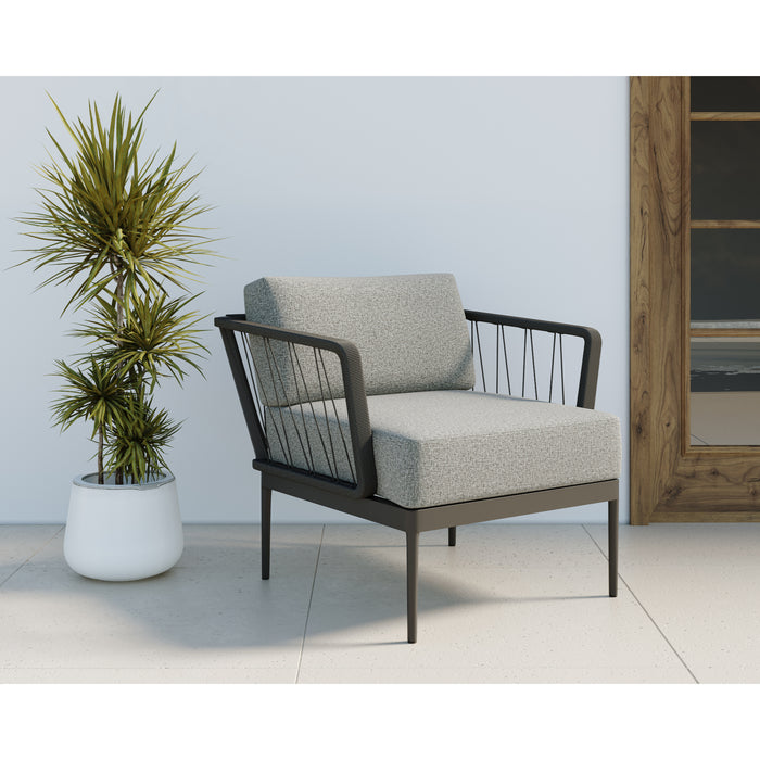 Sunpan Modern Catania Weatherproof Fabric Outdoor Armchair