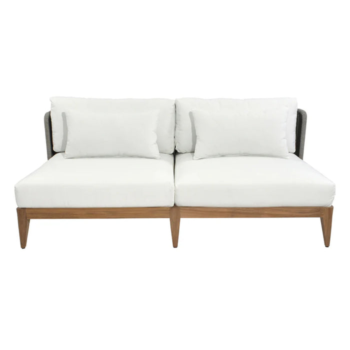 Sunpan Ibiza 2-Seater Armless Weatherproof Fabric Outdoor Sofa