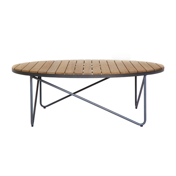 Sunpan Rimini Round Outdoor Wood Coffee Table