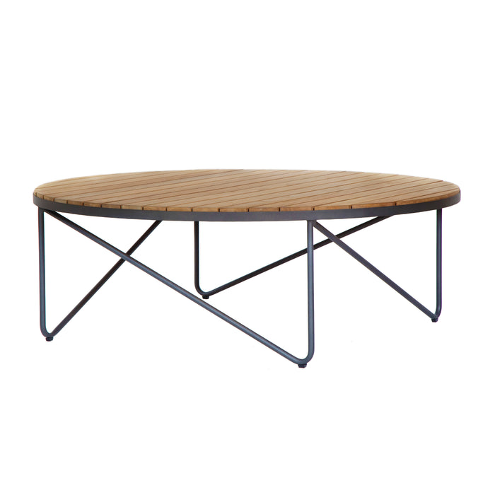 Sunpan Rimini Round Outdoor Wood Coffee Table