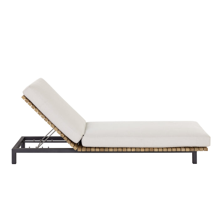 Sunpan Modern Geneve White Outdoor Sun Lounger