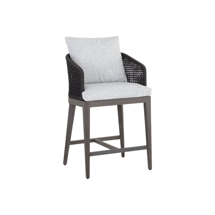 Sunpan Modern Grey Capri Wood Counter Stool