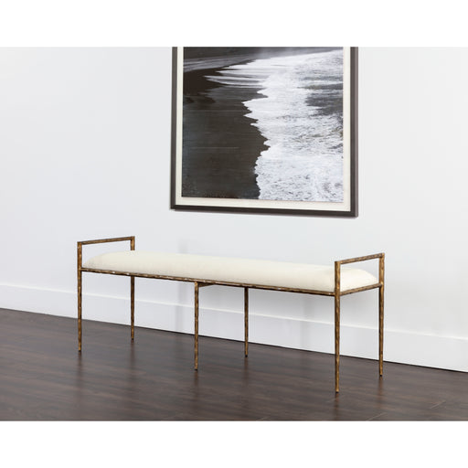 Sunpan Esai Handcrafted Polyester Fabric Bench