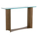 Sunpan Denver Clear Tempered Glass Top Console Table 