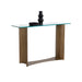 Sunpan Denver Clear Tempered Glass Top Console Table 