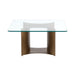 Sunpan Denver Square Clear Tempered Glass Coffee Table 