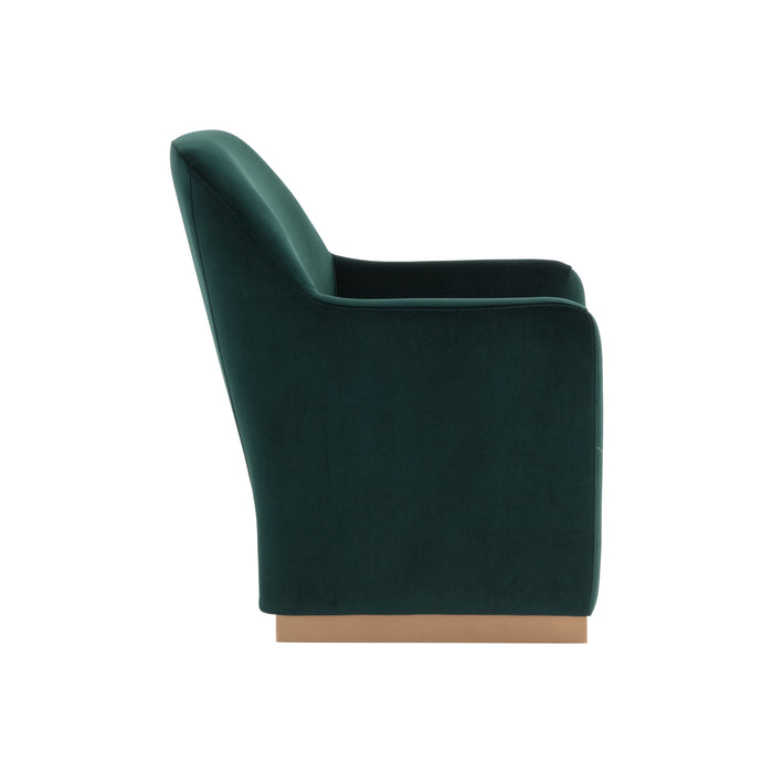 Sunpan Jaime Velvet Fabric Modern Lounge Chair