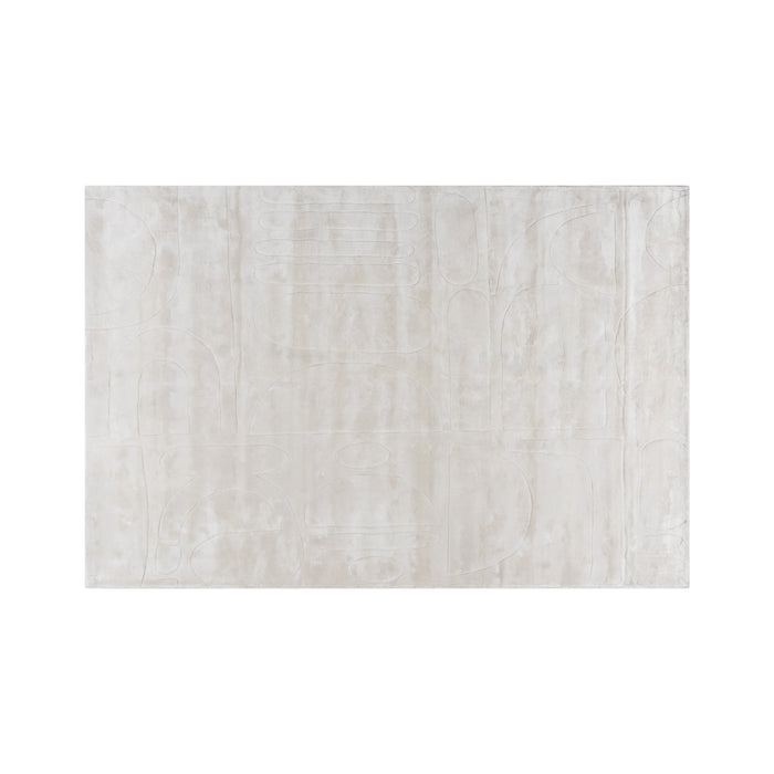 Sunpan Caruso Modern Hand-Loomed White Area Rug